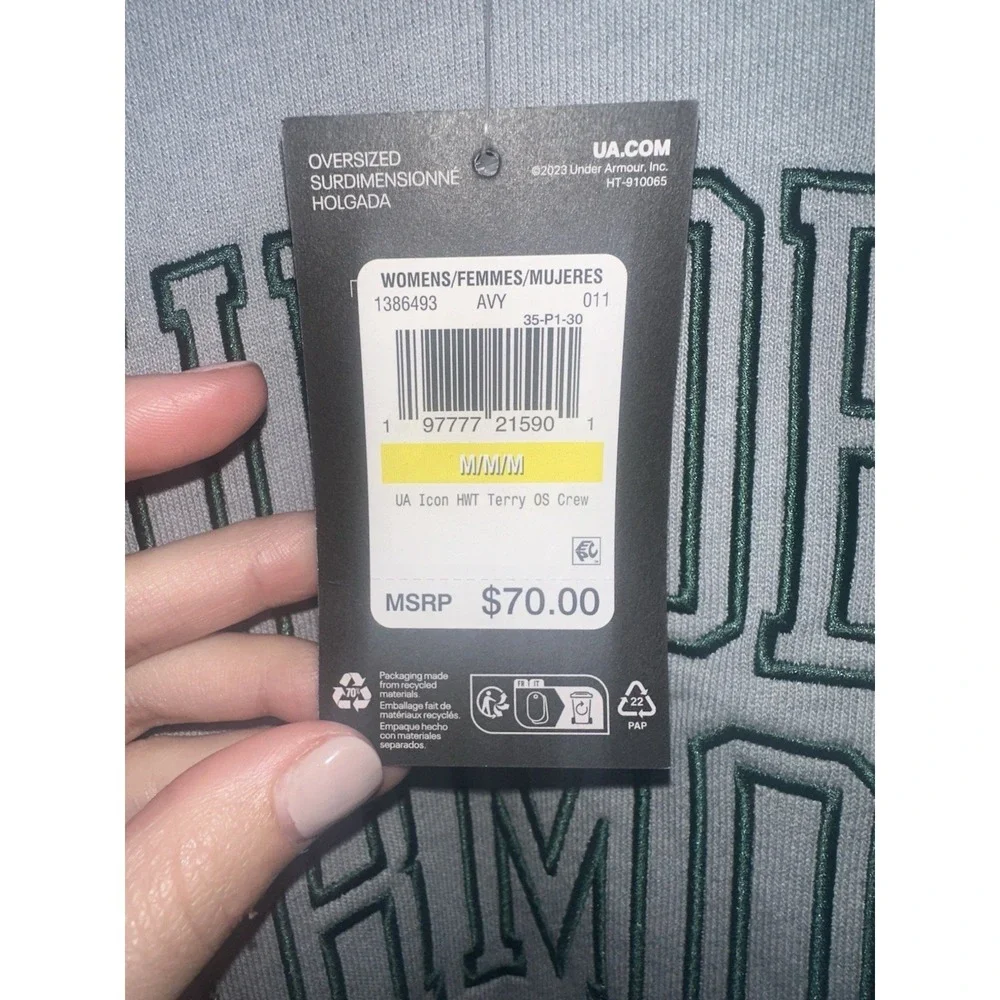 Under Armour Icon Heavyweight Terry Women's Oversized Crew - Picture 5 of 7